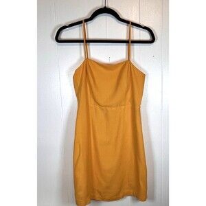 GB Mini Dress Size Small Apricot Adj Straps Linen Blend Cotton Lining Retail $54